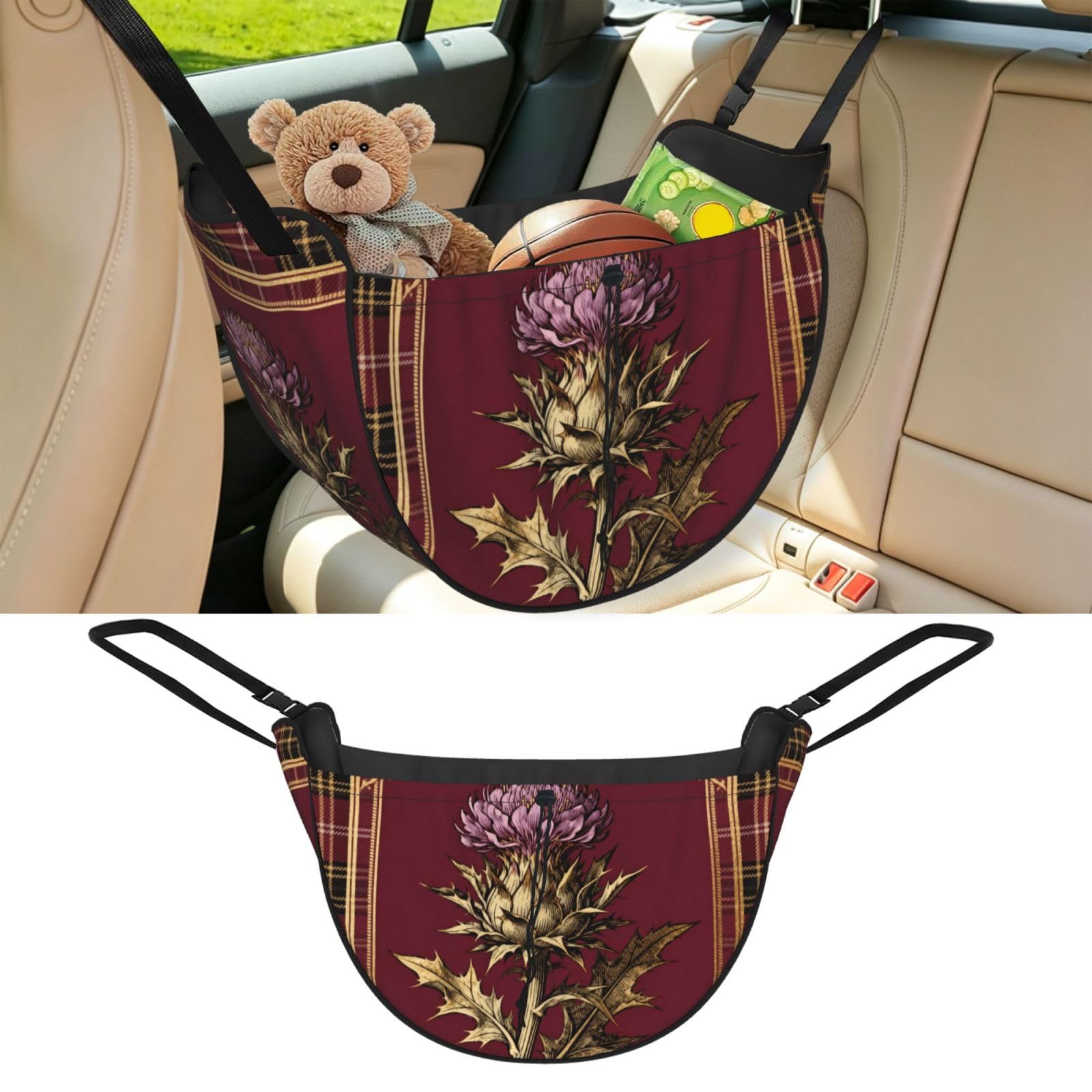CNTDBU thistle Car Seat Organizer-Backseat Storage Bag for Travel