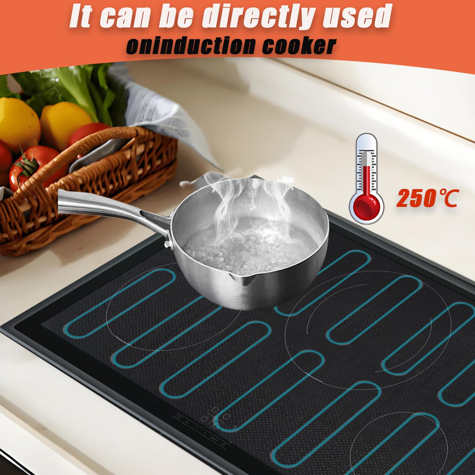 Alfombrilla Protectora Para Placa De Inducción De Silicona – 62x53cm, Antideslizante Y Resistente Al Calor (250°C)