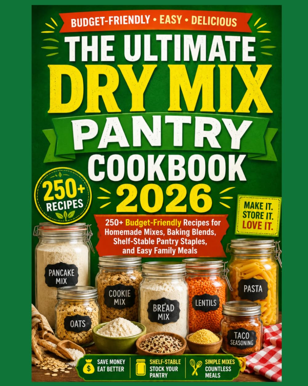 The Ultimate Dry Mix Pantry Cookbook 2026: 250+ Budget-Friendly Recipes for Homemade Mixes, Baking Blends, Shelf-Stable Pantry Staples, and Easy Family Meals