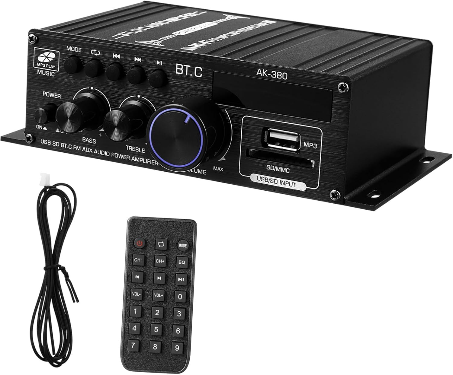 Amplificateur avec télécommande récepteur stéréo Bluetooth - 8
