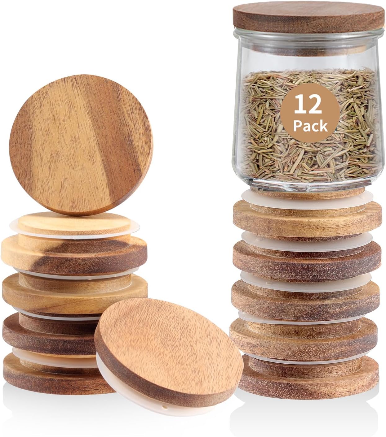 12 Pack Wooden Lids