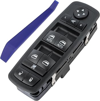 Obaee Driver Side Power Window Switch Compatible with 2012-2015 Dodge Grand Caravan, 2013-2015 Ram 1500 2500, 2015 Ram 3500, 2012-2015 Town & Country, Replaces 68110867AB, 68110867AA, 3+9 Pins