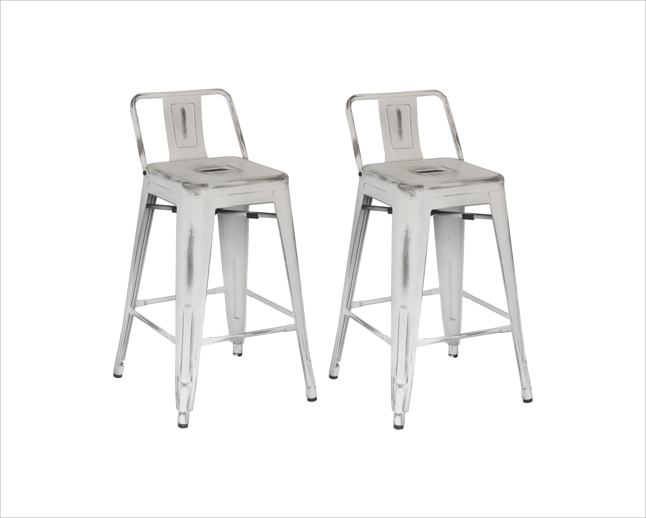 ACEssentials Low Back Industrial Counter Stool 2 Pack