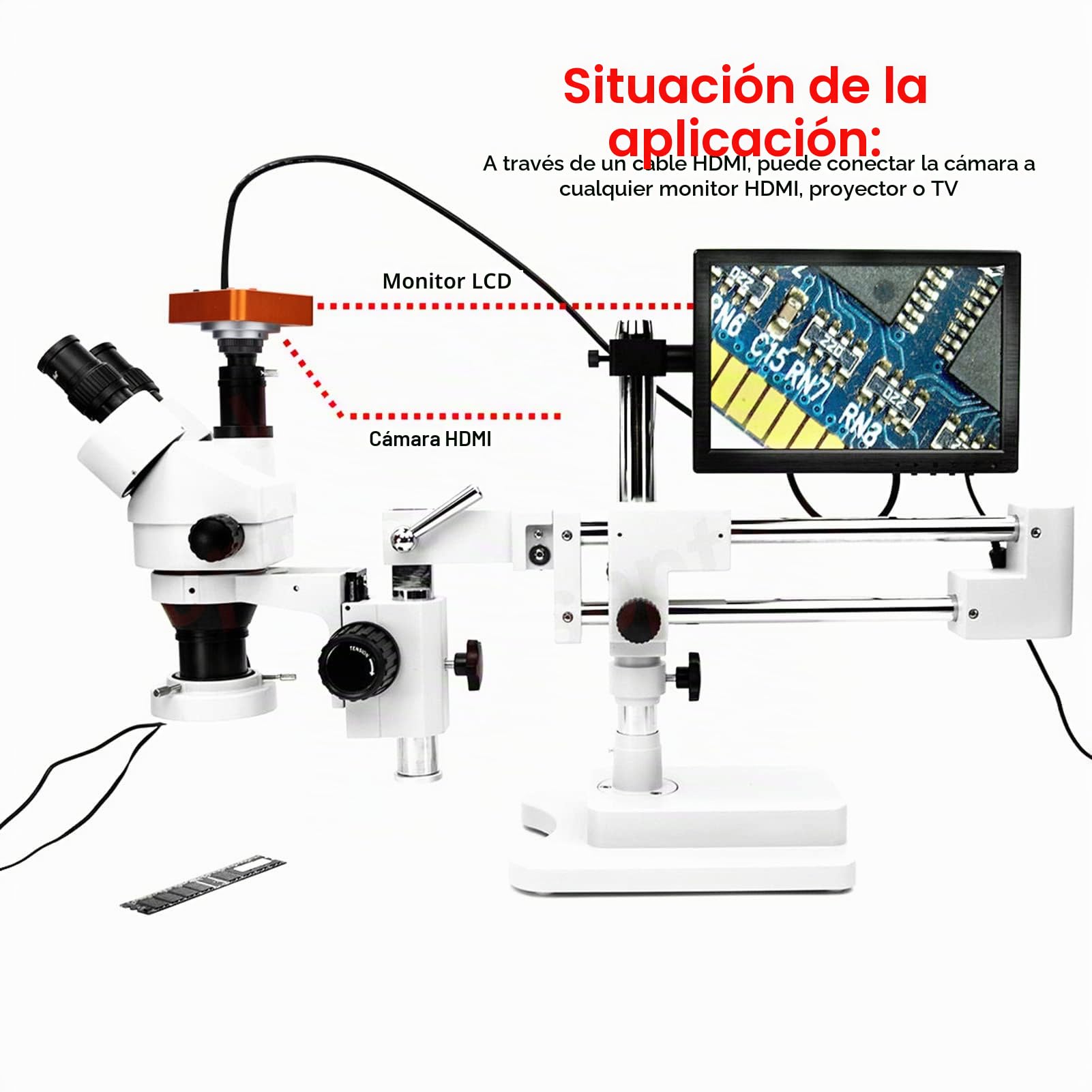 21MP HDMI USB C-Mount Cámara de Microscopio Industrial con 2K 1080P HD Video Cámara 220VEU Plug