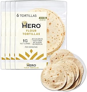 Hero Flour Tortilla - Delicious Tortilla Wraps | Soft Net Low Carb Torti...