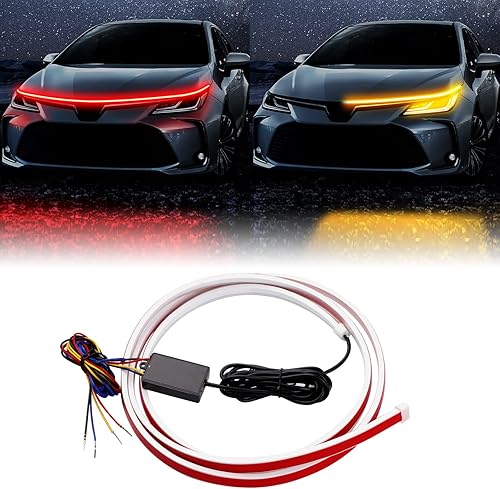 Miniatura 15 de Tira de luz LED cortable para debajo del capó, tira de luz LED para motor automotriz, guía de luz de giro, decorativa, impermeable, IP66, accesorios