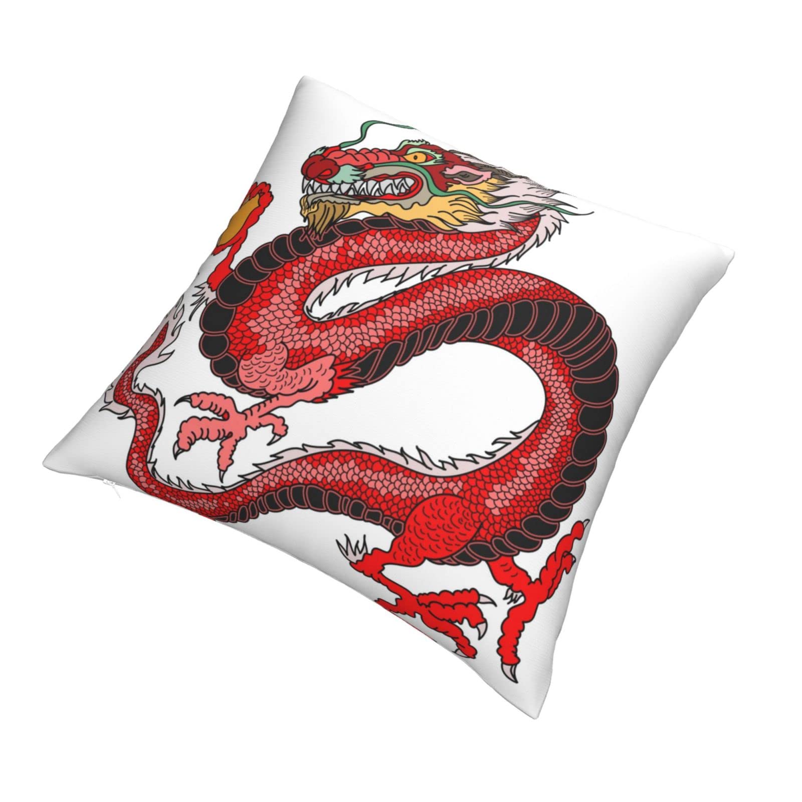 龍 クッション Amazon.co.jp: クッションカバー 龍 赤い 竜 帝王 背当て 抱き枕