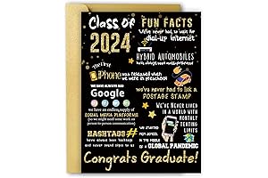 Grand 2024 Graduation or Congratulations Card for High School Graduation Party Decorations