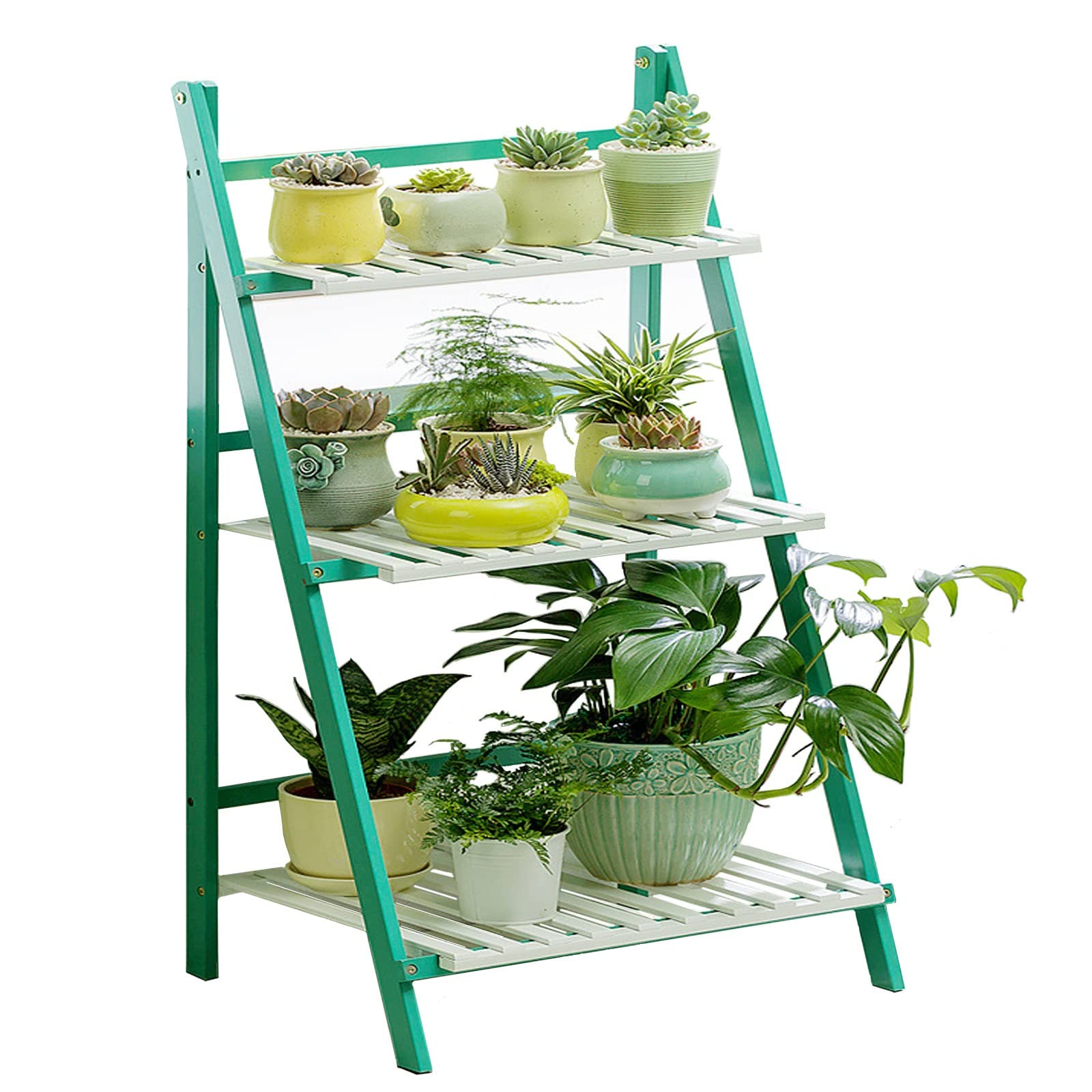 Support à plantes en bambou pour gagner de la place, étagère à fleurs de 100 cm.