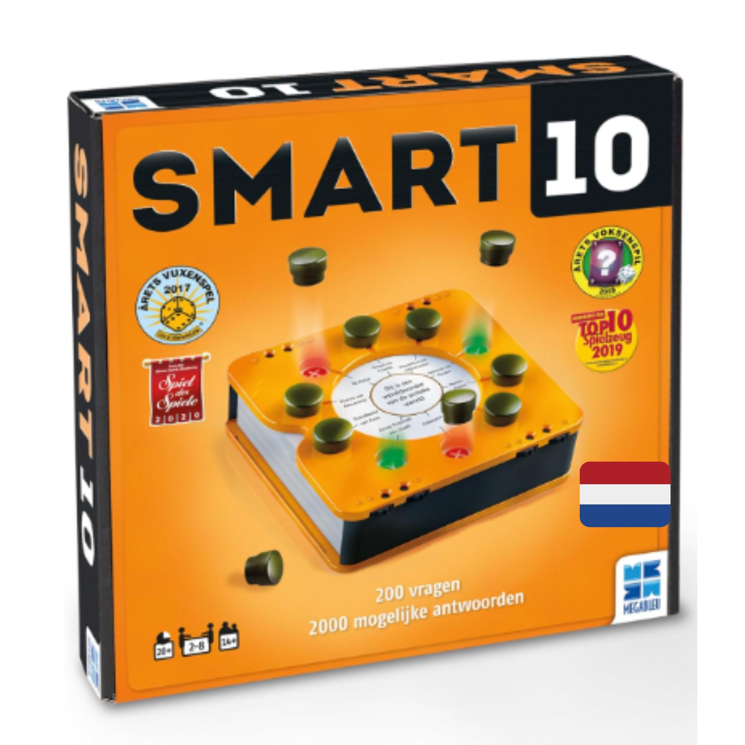 Ideal Smart 10 Quizspel (Britse Versie) – 2-8 Spelers, 10 Jaar – 200 Vragen, 6 Categorieën – Geen Batterijen Nodig Gezelschapsspel Voor Volwassenen