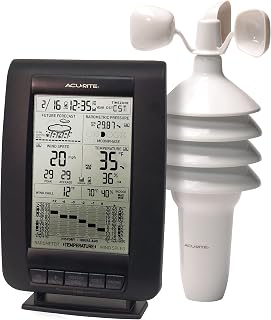 AcuRite 00634A3 Wireless Weather Station with 3-in-1 Wind Speed, Temp & Humidity Sensor + Forecast