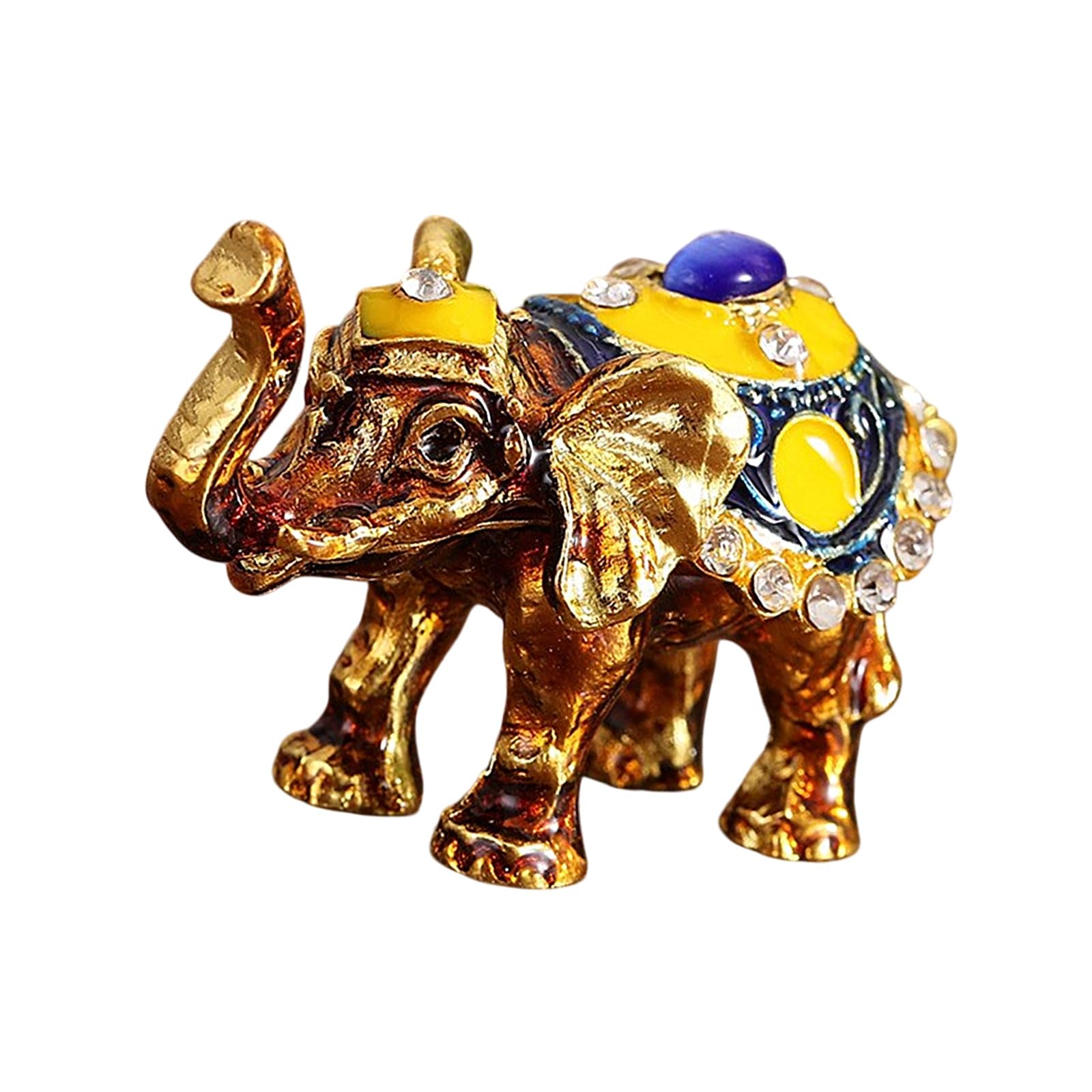 Msioytog Miniature Elephant Shape Jewelry Case Ideal for Storing Small Accessories Handcraft Jewelry Chest