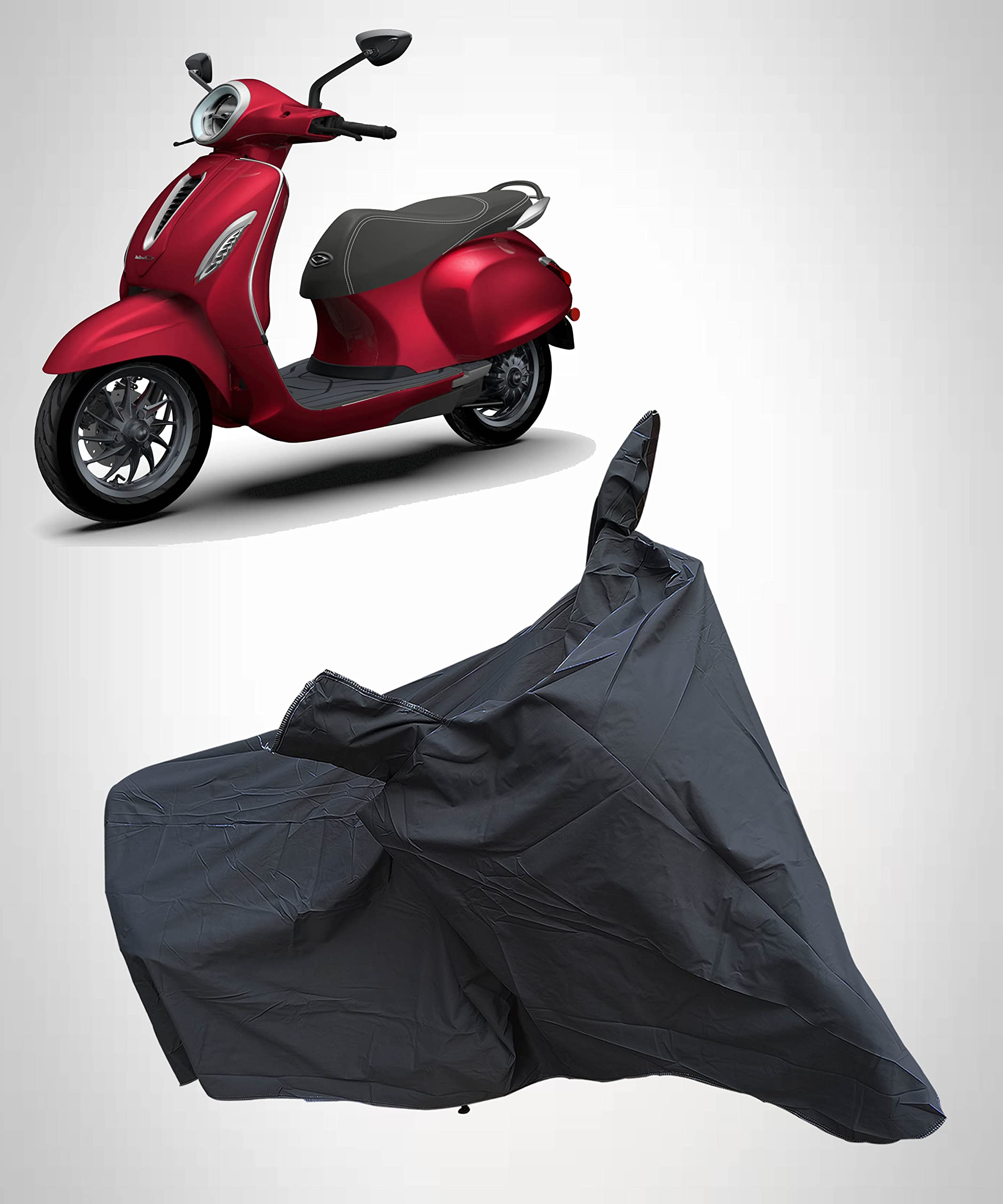 Bajaj Chetak Waterproof Bike Body Cover | Snow + Sun & Dust Protection Easy to Clean + Belt with Lock-image-3