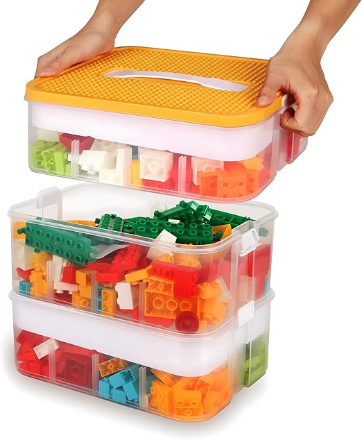 Amazon.com - Kids Toy Organizer for Lego Stackable Storage Compartments ...
