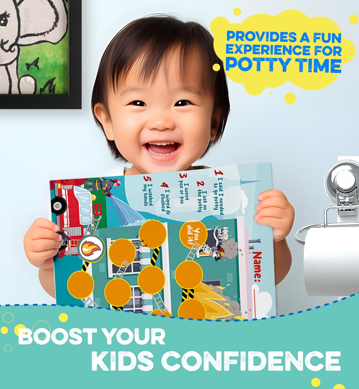 240 pcs Potty Training Stickers, Firefighter Potty Sticker Chart, Potty Reward Charts for Toddlers, Potty Training Chart for Kids, Potty Chart for Toddlers Boys with Stickers Show Options…