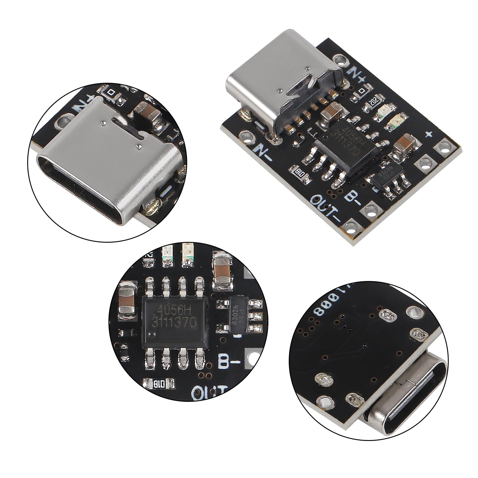 Tp4057 Module Mini Snapklik.com : AITRIP 20PCS TP4057 1A 37V Type-C USB Ultra-Small ...