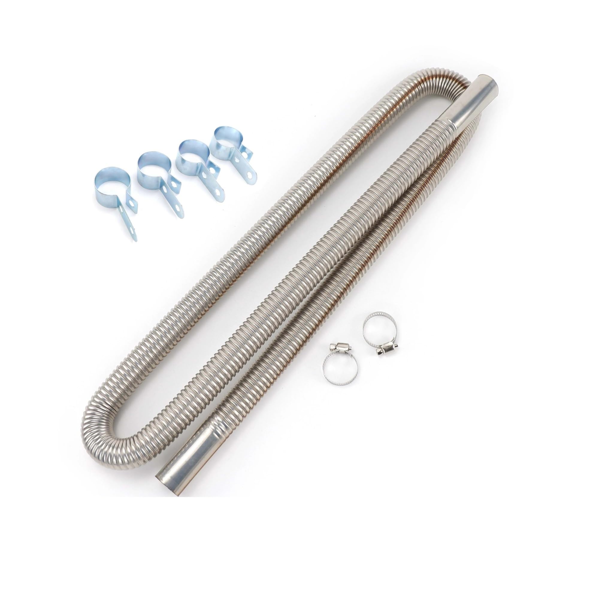 Tuyau d'échappement 25 mm avec pinces pour remplacer le conduit de chauffage diesel de voiture
