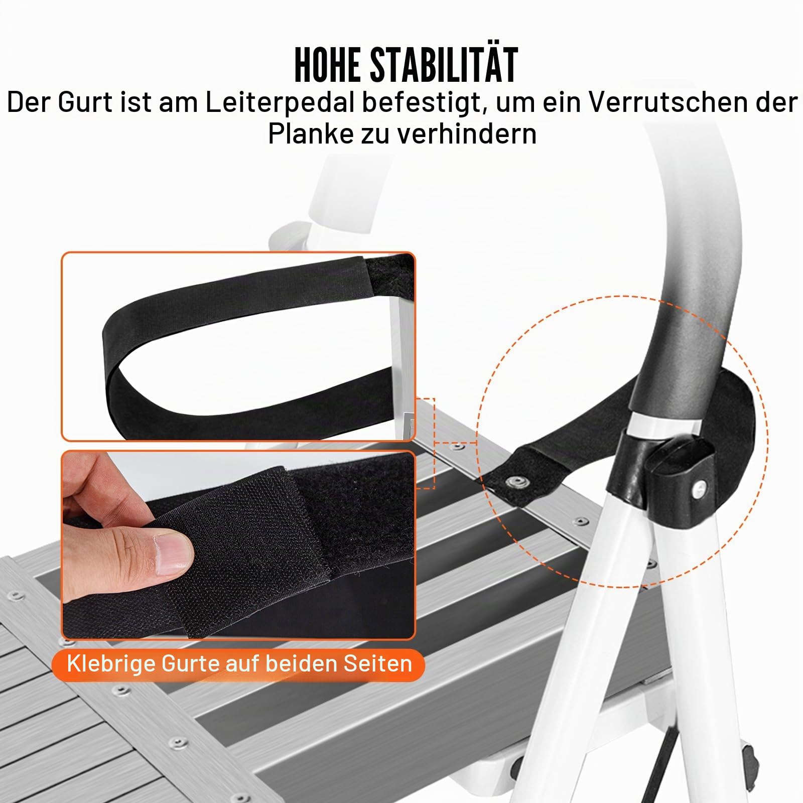 VEVOR Aluminium-Arbeitsplanke, 1,76-2,65 m Teleskopplanke, 200 kg Tragkraft Aluminium-Verlängerungsplanke, 325 mm Breite, Aluminium-Gerüstplanke mit rutschfester Plattform, Gerüstleiter-Zubehör