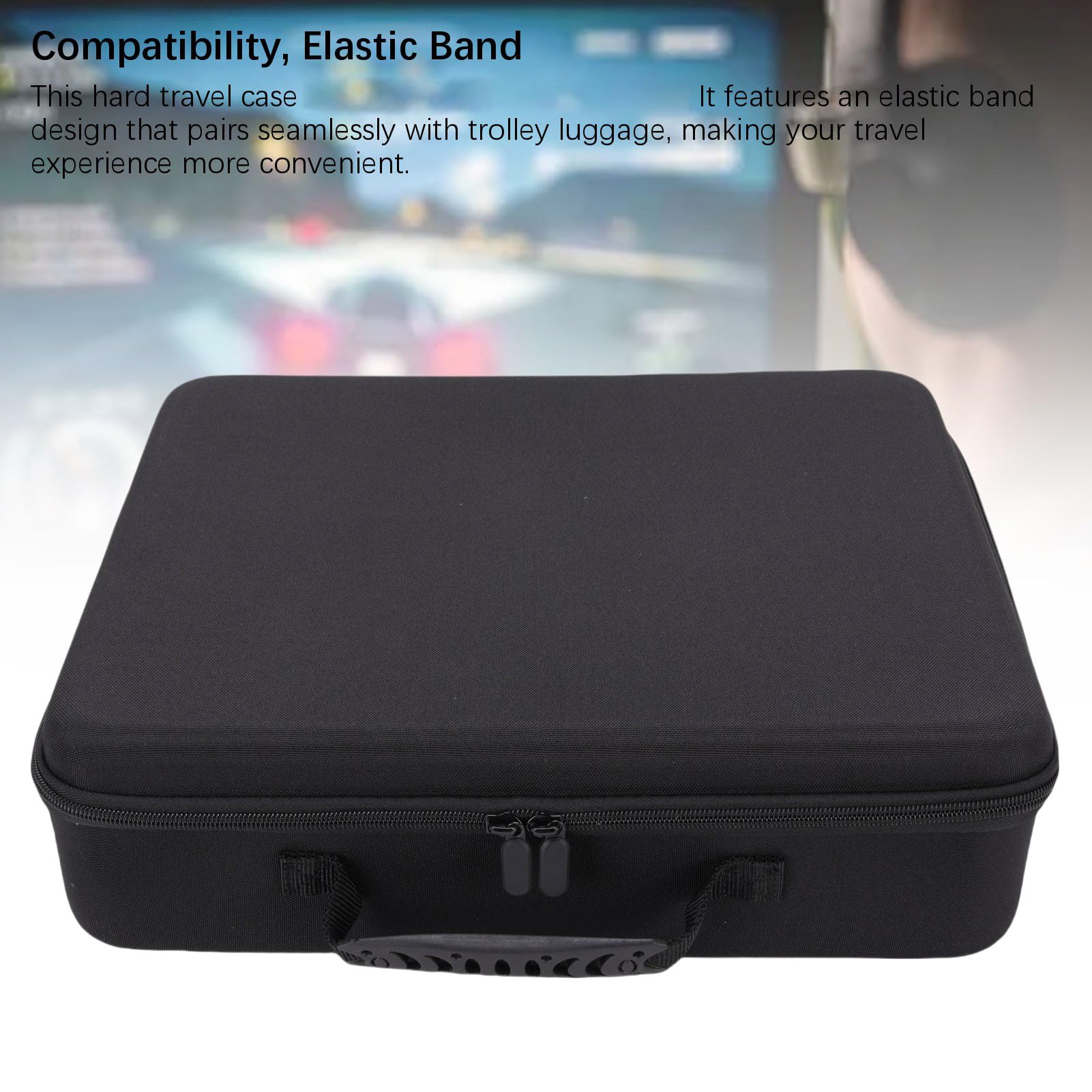 Bewinner Borsa Portaoggetti per Console da Gioco con Guscio Rigido in EVA per Console SLIM Controller Doppi Accessori per Alimentatori Custodia da Trasporto Antiurto Adatta per i Viaggi (BLACK)