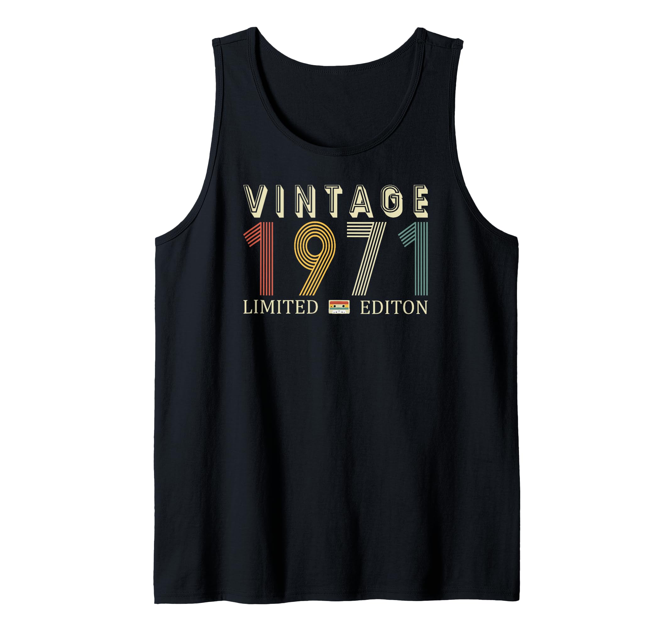 Funny 50th Limited Edition 1971 Year of Birth Vintage Tank Top