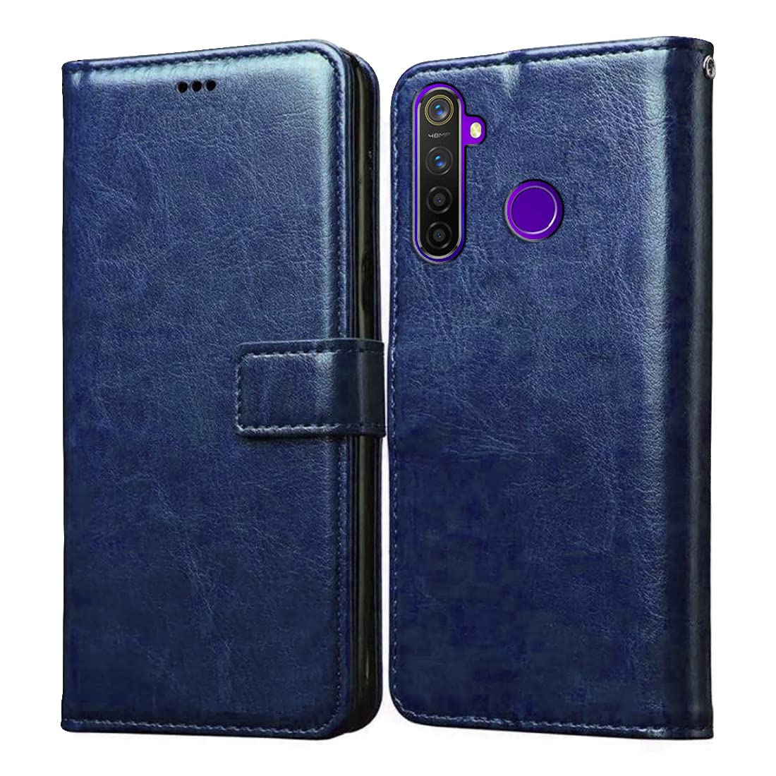 Casotec Flip Cover for Realme 5 / Realme 5s / Realme 5i / Narzo 10 | Premium Leather Finish | Inbuilt Pockets & Stand | Flip Case for Realme 5 / Realme 5s / Realme 5i / Narzo 10 (Blue) (B09PJBKFDY) Amazon Price History, Amazon Price Tracker