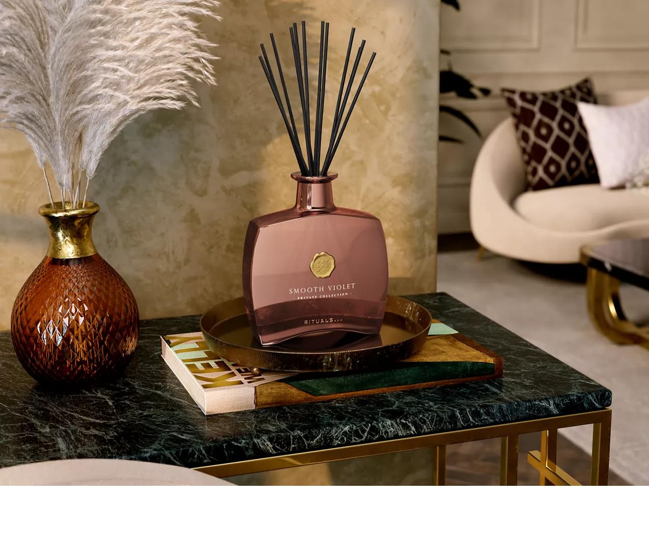 Rituals Private Collection Diffuseur à Roseaux Smooth Violet, 100 ml, Bâtons parfumés