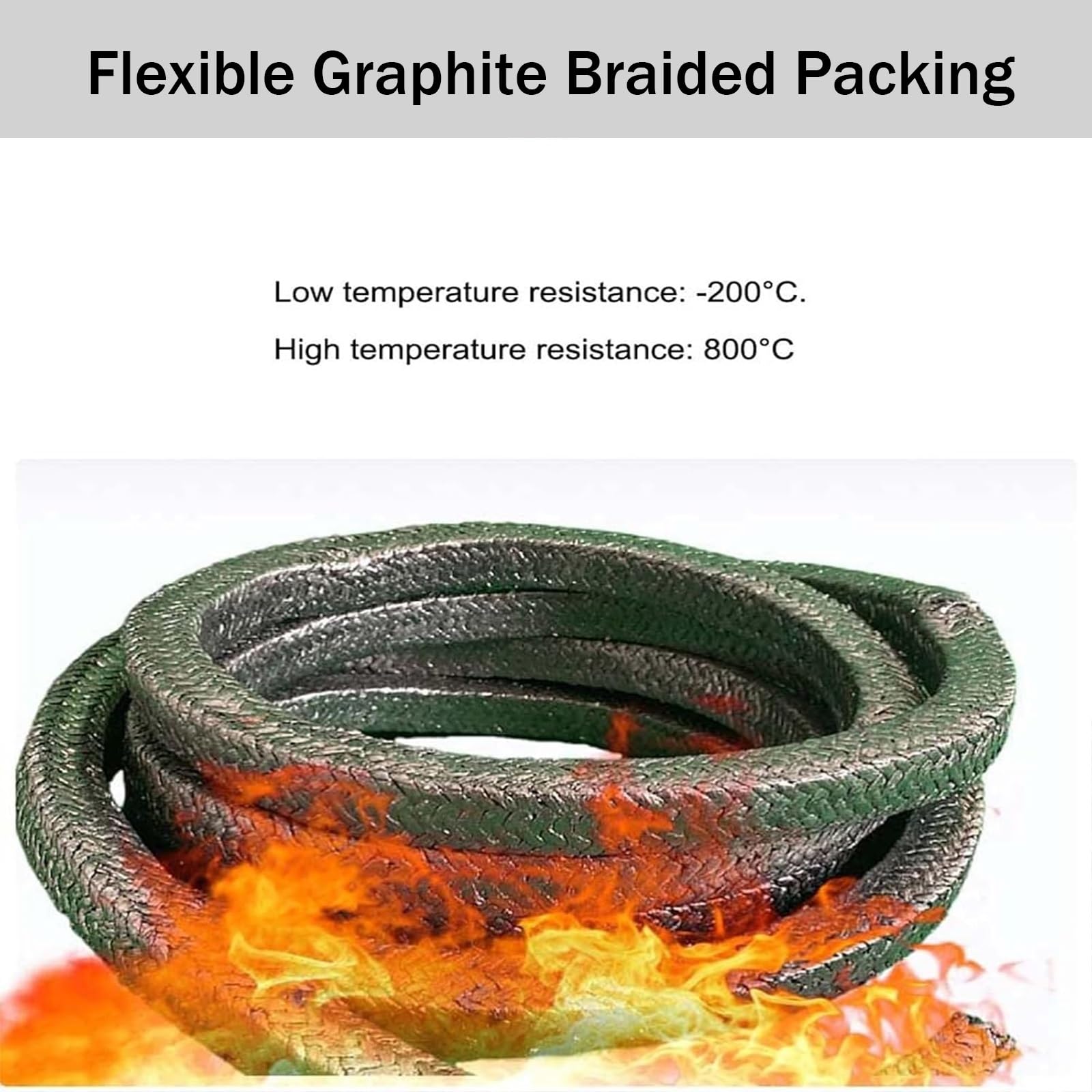 Flexible Graphit-Kabelverschraubung, Dichtungsseil verstärkt mit Metalldraht der Klasse A