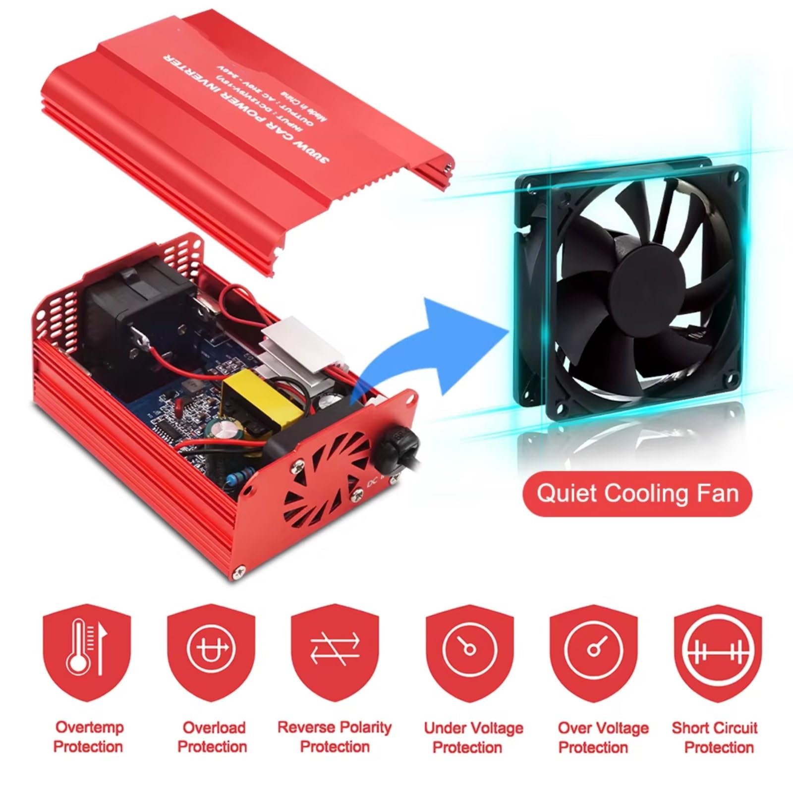 Inverter Onda Pura Inverter Inverter Da 300 W 12 V A 220 V Convertitore Di Tensione Presa Accendisigari Da Auto Doppia Presa USB UE Accessori Auto