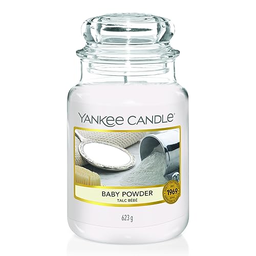 Yankee Candle Candela profumata in giara grande | Talco per bambini | Durata Fino a 150 Ore | Regali per donne