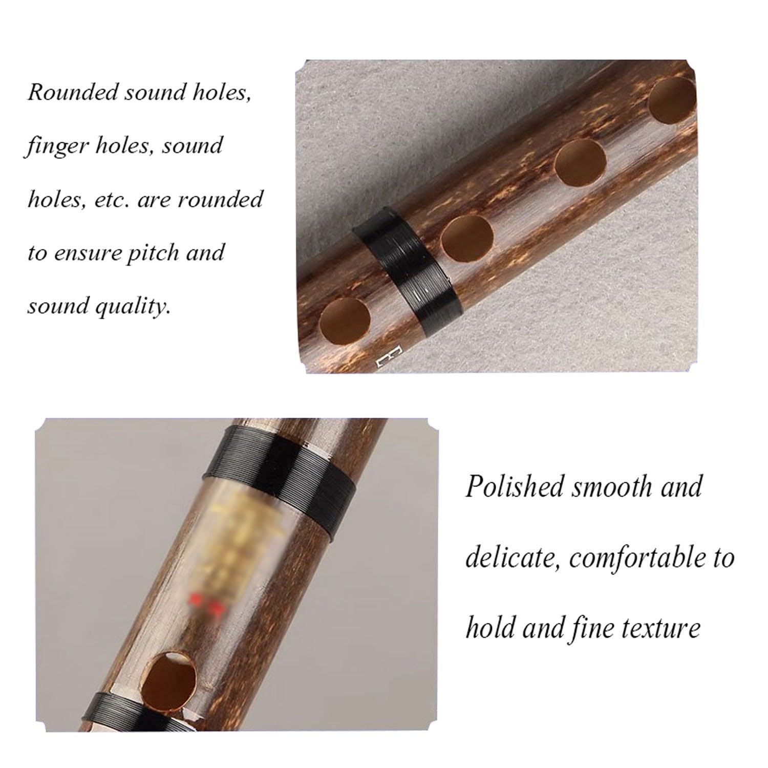 flauta dulce flauta escolar flauto irlandeseFlauta transversal de estilo antiguo de dos secciones, diferentes instrumentos tonales para estudiantes, adultos y principiantes(Color:D)