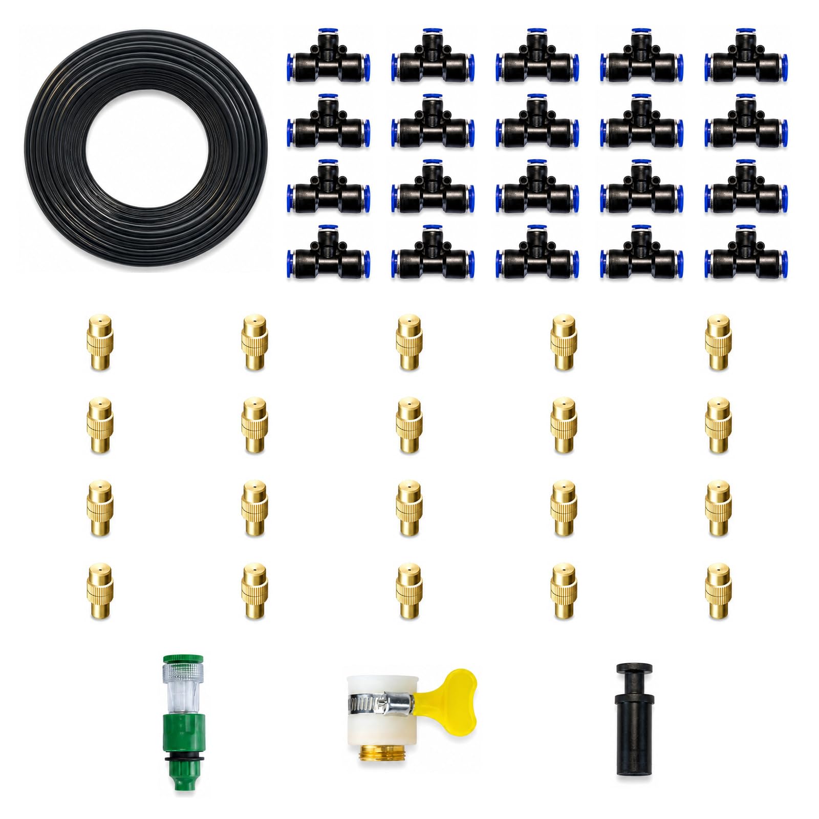 Impianto Irrigazione Giardino,Nebulizzatore per Terrazza Esterno,Sprinkler Irrigazione System,Leak-Proof And Rust-Proof,Suitable for Patios And Potted Plants