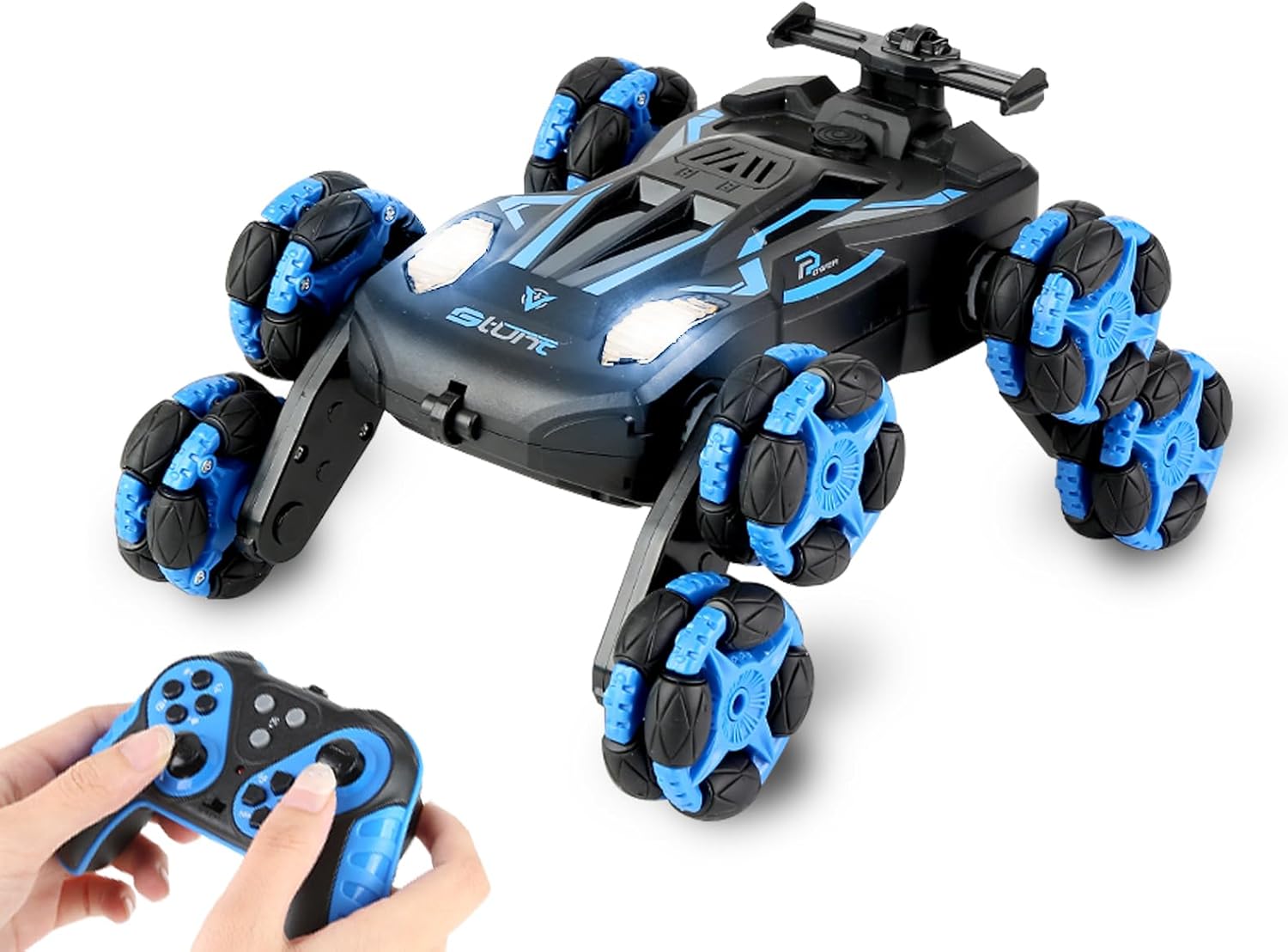 8WD Remote Control Stunt Car with Music Light Mist Spray, RC Drift Car Toys for Kids 6+, 2.4GHz Remote, Double Sided Driving, 360° Spins, Off-Road Stunt Vehicle, Birthday Gifts for Boys Girls