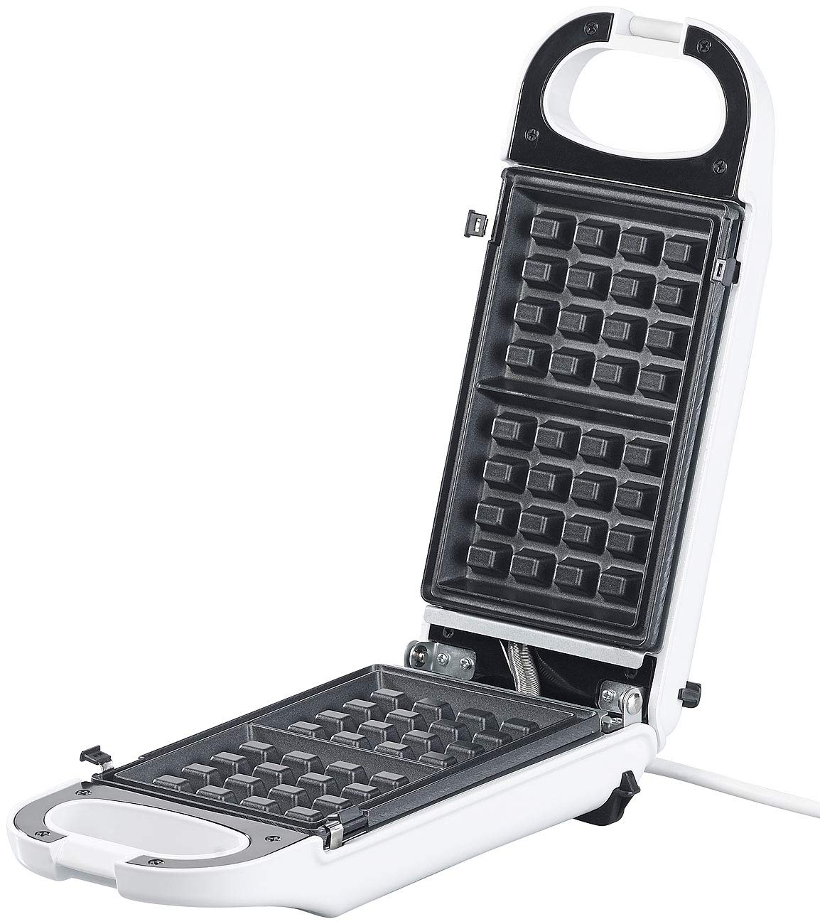 Rosenstein & Söhne Waffeleisen: 6in1-Snack-Maker, auswechselbare Formen, antihaftbeschichtet, 700 Watt (Waffeleisen verschiedene Formen, Donut Maker, Eis)