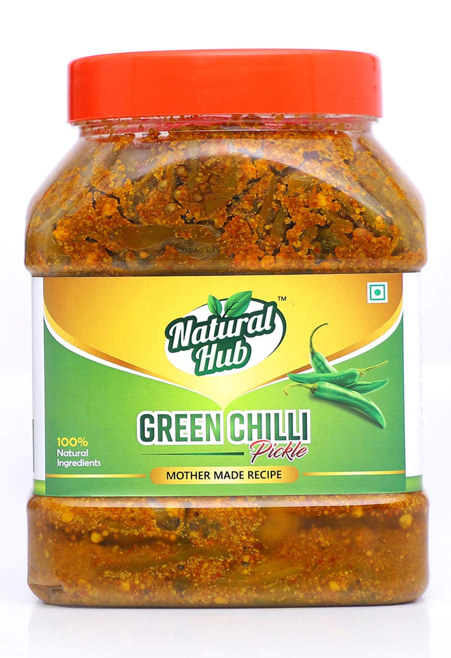 Natural Hub Spicy Green Chilli Pickle, Hari Mirchi Ka Achaar (1kg) (B08NTSK3RT) Amazon Price History, Amazon Price Tracker
