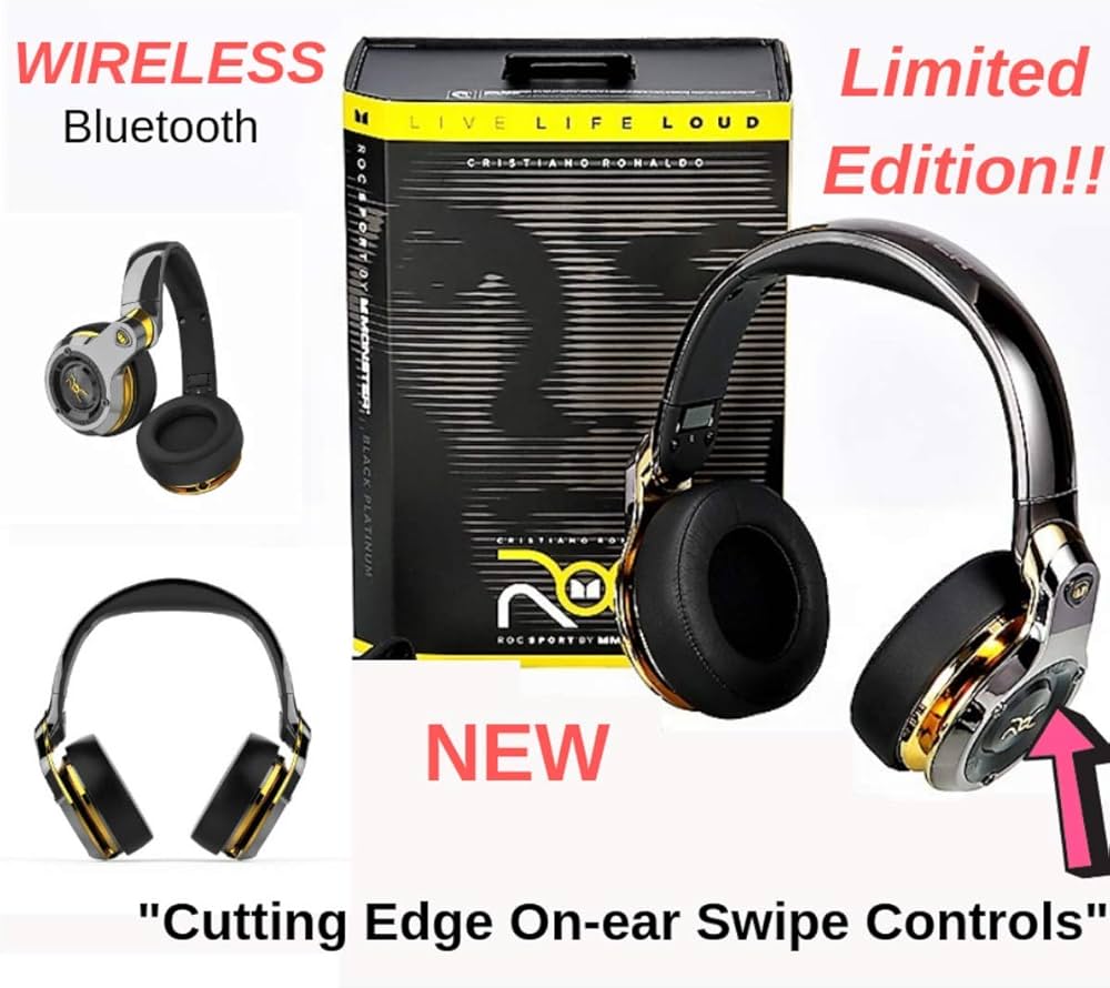 ROC Sport by Monster Wireless Over-Ear Headphones - Black Platinum