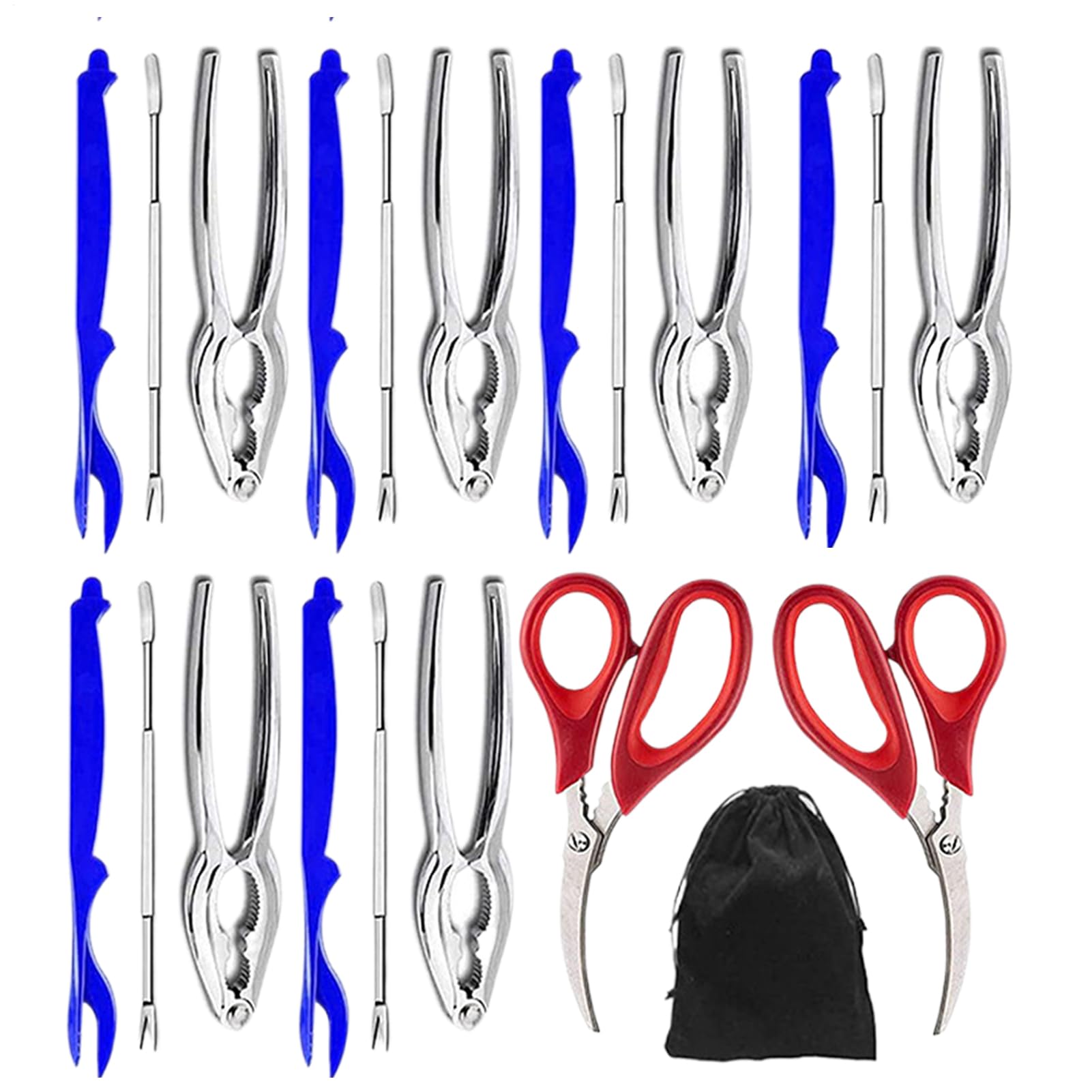 Juego de Tenedores y Cascanueces para Patas de Antideslizantes para casa Cocina al Aire Libre Camping Picnic Restaurante Fiesta