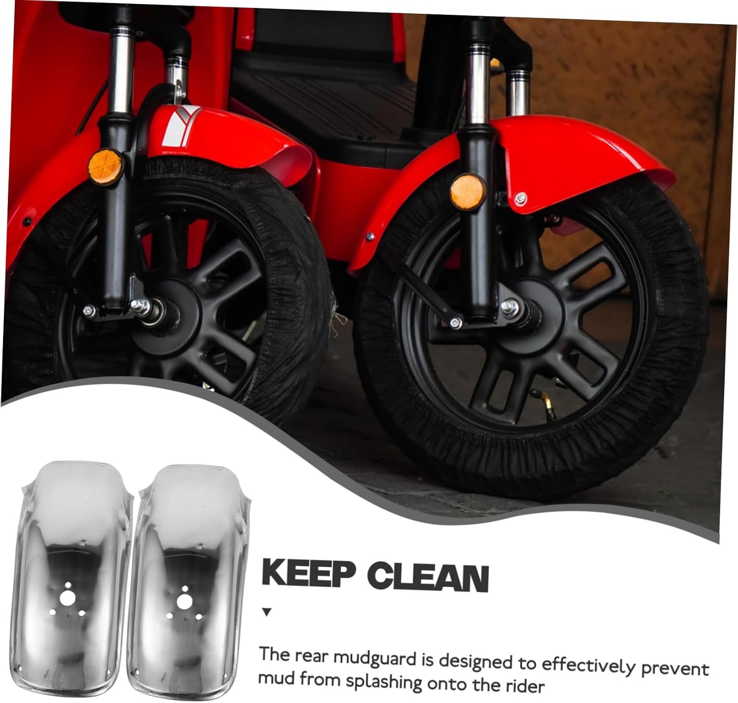 2pcs Motorcycle Rear Mud Flap Guards Mudguards for Various Models Easy Installation Rear Splash Accessories