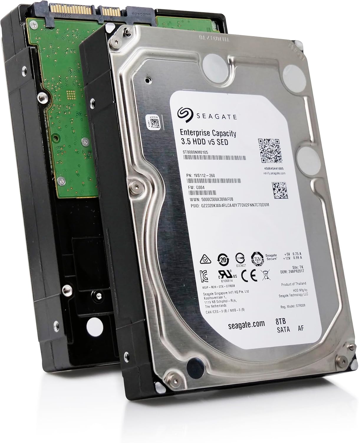 Seagate Exos 7E8 ST8000NM0105 8TB 7200 RPM SATA 6Gb/s 512e 3.5in Enterprise SED Hard Drive