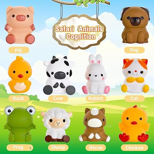 Miniatura 2 de Juguete de aprendizaje para niños pequeños de 1, 2, 3 años, 20 unidades, animales de granja, juguete de granero, juguetes sensoriales educativos