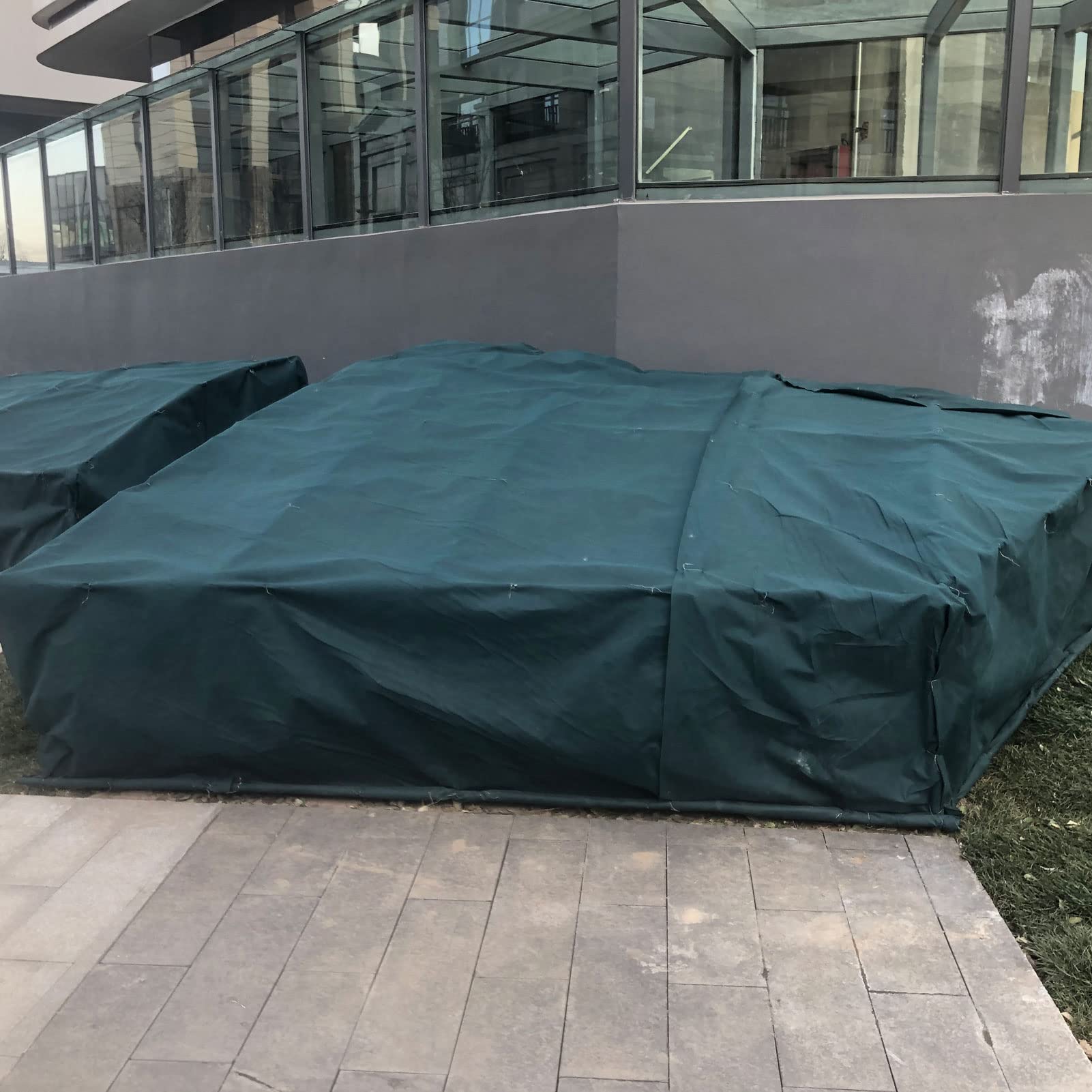 Copertura impermeabile per mobili da giardino, 120 x 60 x 90 cm, protezione per mobili da esterni, resistente, tessuto Oxford 420D, copertura quadrata per tavolo e sedia, resistente ai raggi UV e alle