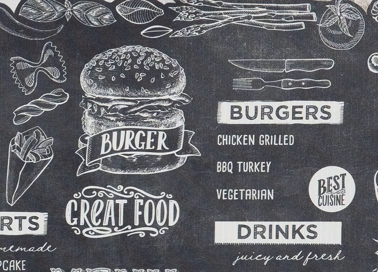 Tappeto Cucina Antiscivolo Sprinty - Passatoia 50x230 Cm Menù Stampato | Antimacchia, Lavabile E Made In Italy - Foto 13