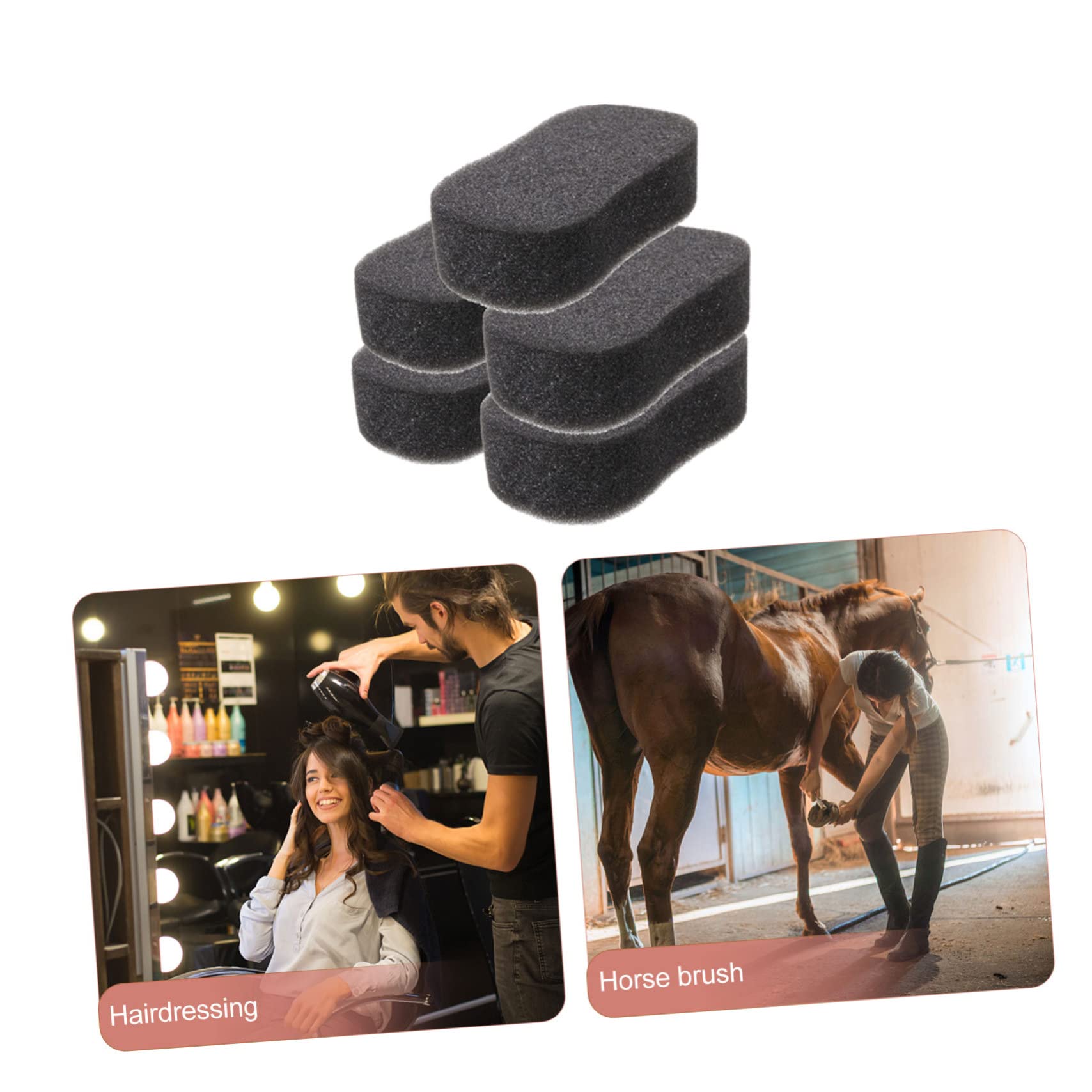 Sosoport Horse Sponge 5pcs Horse Cleaning Supplies Animal Bath Sponges Soft Durable