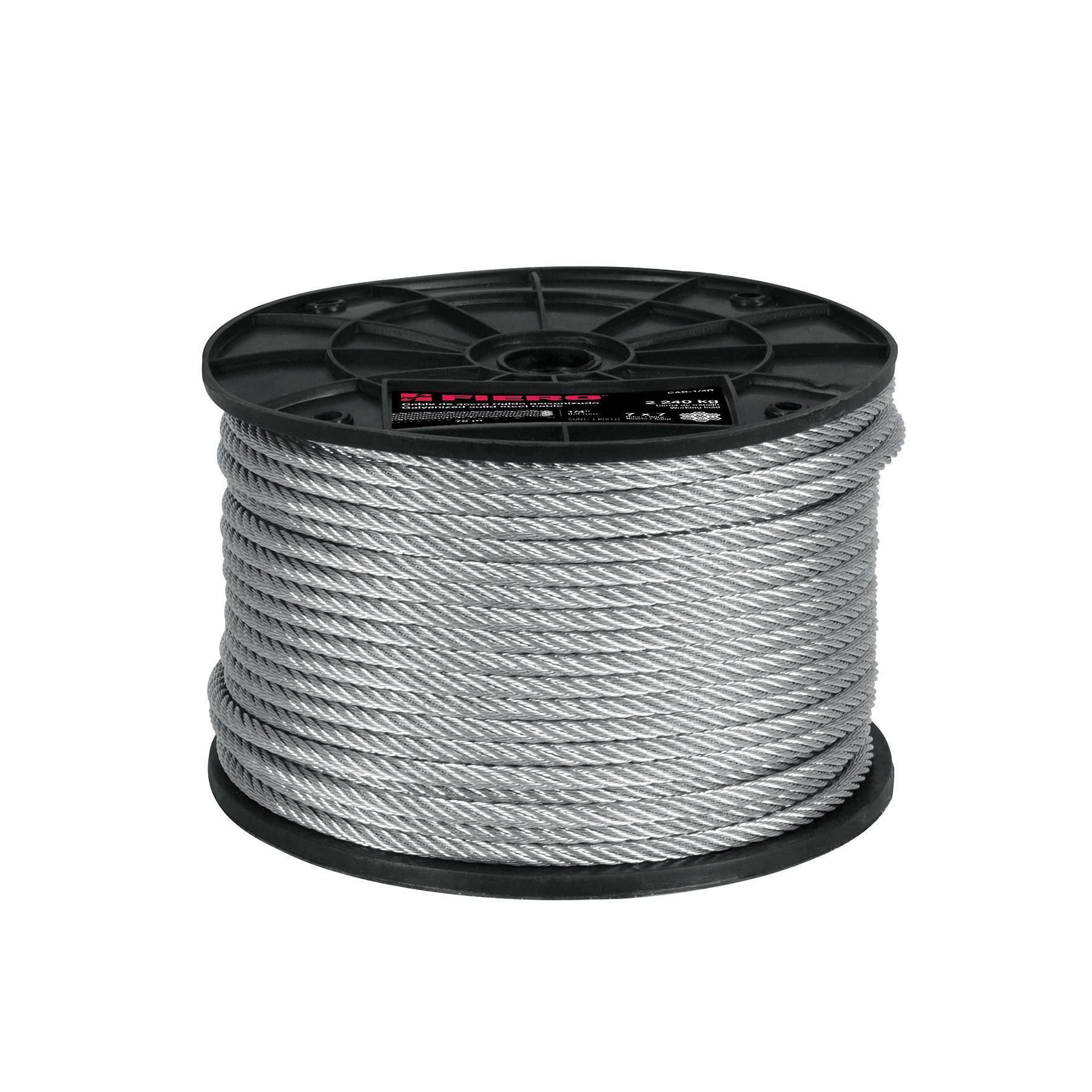 Fiero Stainless Steel Wire, 1/8 inch, Silver, 300 m, CAB-1/8F3