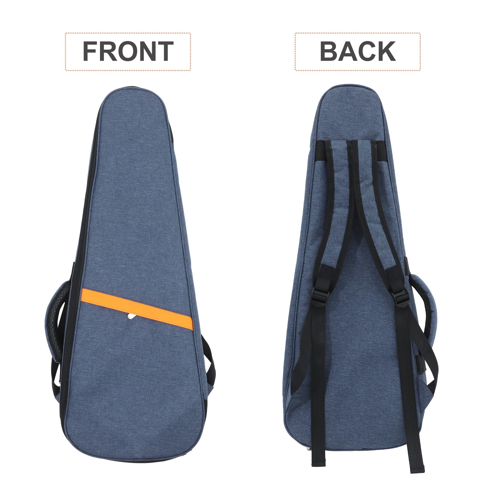 Custodia per ukulele, in tessuto Oxford, borsa per ukulele, 66 cm, borsa per il trasporto dell'ukulele, Blu