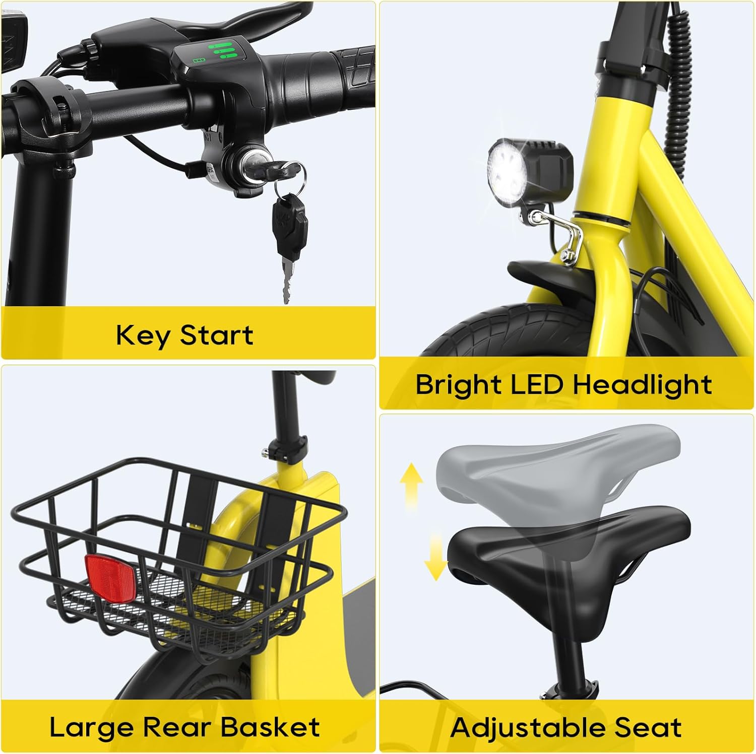 RIDWIND Electric Scooter with Seat for Adults, 450W Motor Foldable E Scooter for Adults with LCD Display,15.5MPH, 20 Miles Range, Max Load 265LB, UL2277 Certificate