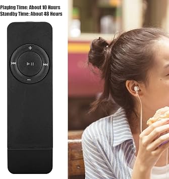 Bluetooth Mp3 Player, Clip On,with Usbmp3 Mp4 Players,Mp3 Music Player Portable Music Media with Lanyard for Listening to Musicblack(Black)