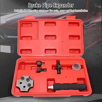 CHICIRIS Brake Line Flaring Tool Kit, Steel Aluminum Alloy 45 SAE Double Flaring, Compact Portable Removable Die Tool for Mechanics Automotive Brake Line Repairs Tight Spaces