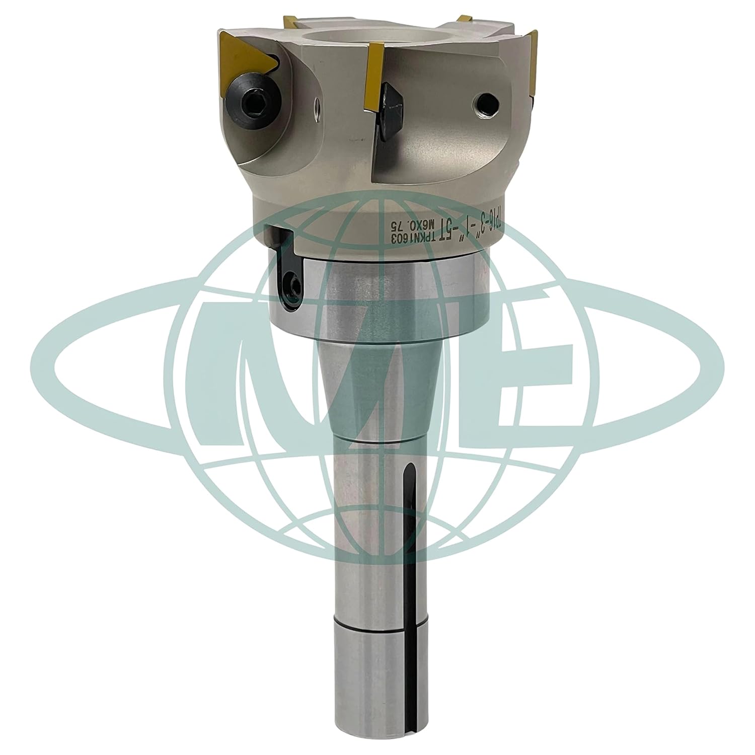 CME 3" 90° Indexable Face Mill w/ R8 Arbor, TPG322 Inserts Included, 5 Flutes