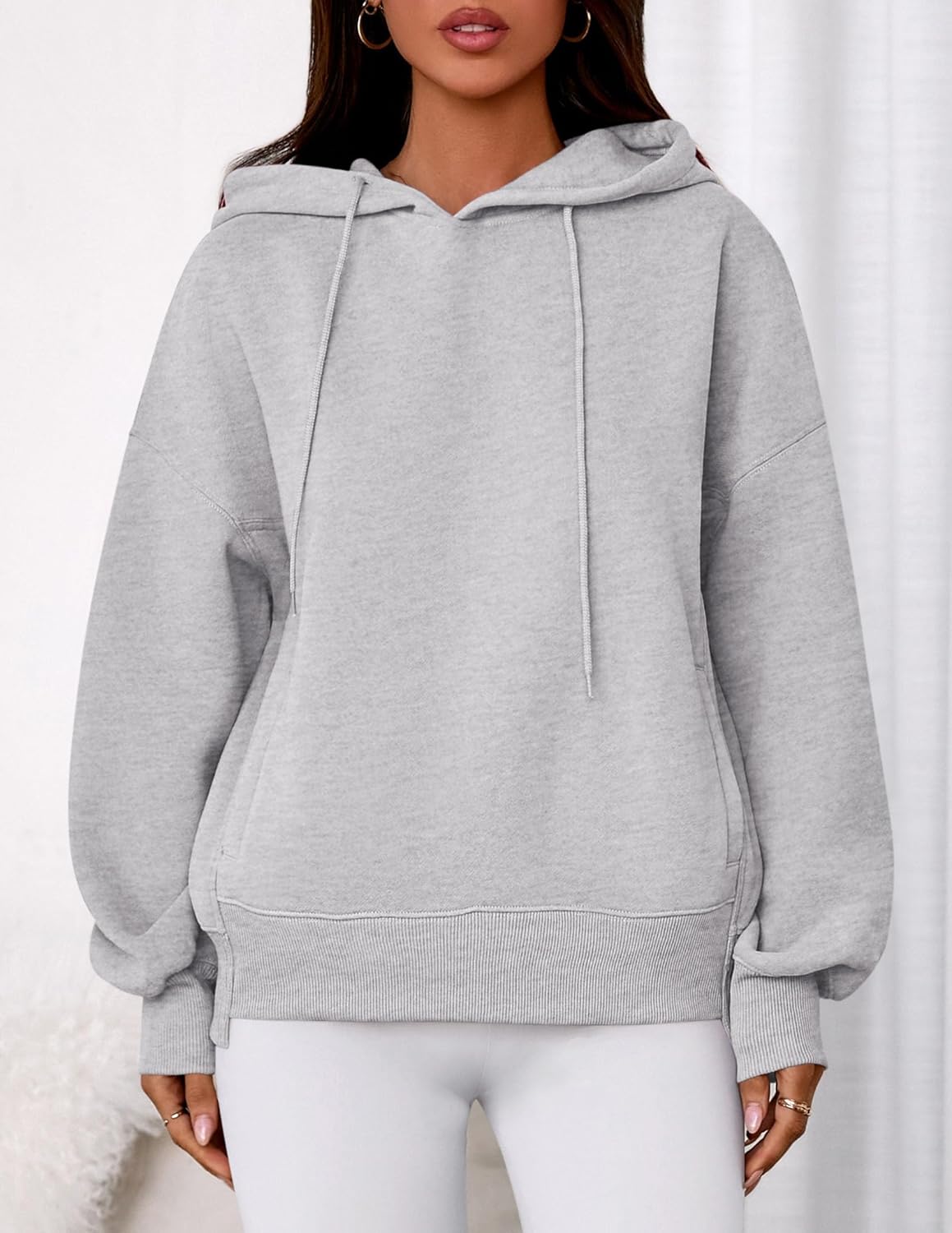 PRETTYGARDEN Women's 2025 Fall Fashion Oversized Hoodies Sweatshirt Fleece Long Sleeve Going Out Tops Trendy Winter Clothing - Image 8