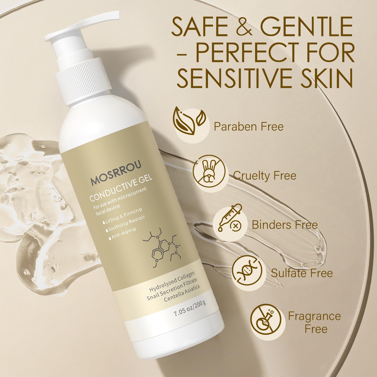 Amazon.com: MOSRROU Microcurrent Conductive Gel Hydrating Collagen